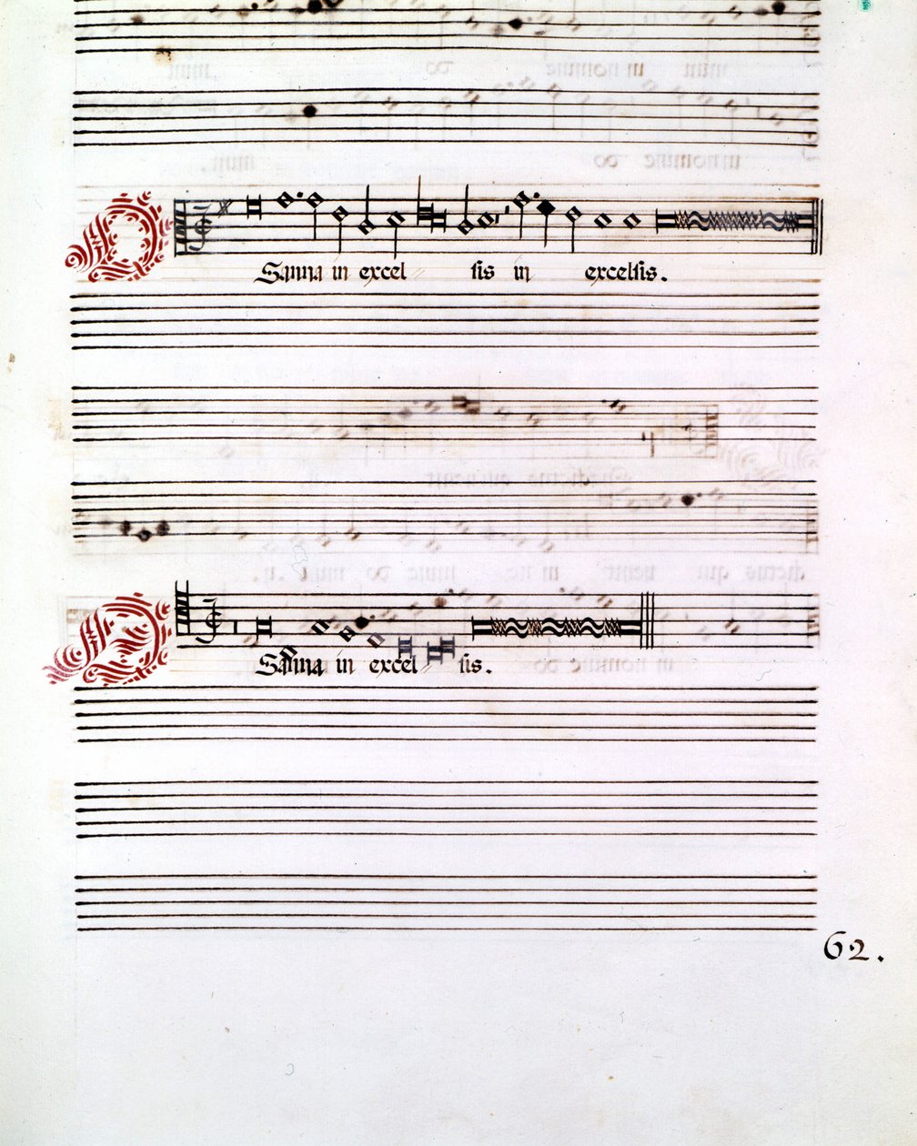Giovanni Pierluigi da Palestrina (1525 - 1594) olasz zeneszerző OSANNA kézirata a „Mantua rendetlenségéről”. alkotó: Giovanni Pierluigi da (after) Palestrina