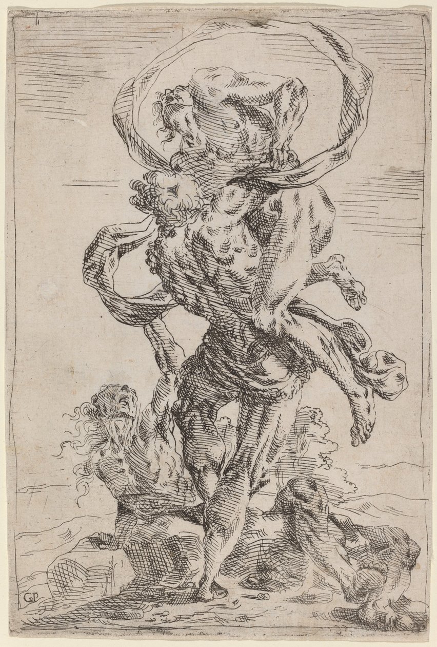 Herkules és Antaeus alkotó: Giovanni Pietro Possenti