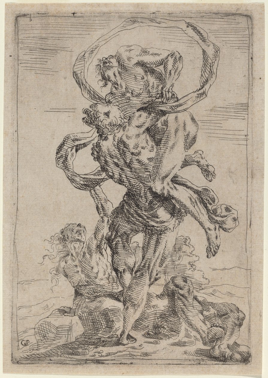 Herkules és Antaeus alkotó: Giovanni Pietro Possenti