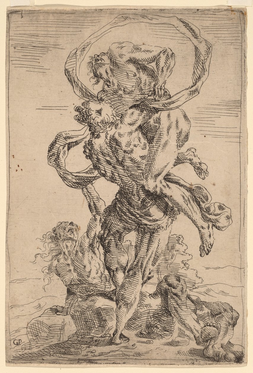 Herkules és Antaeus alkotó: Giovanni Pietro Possenti