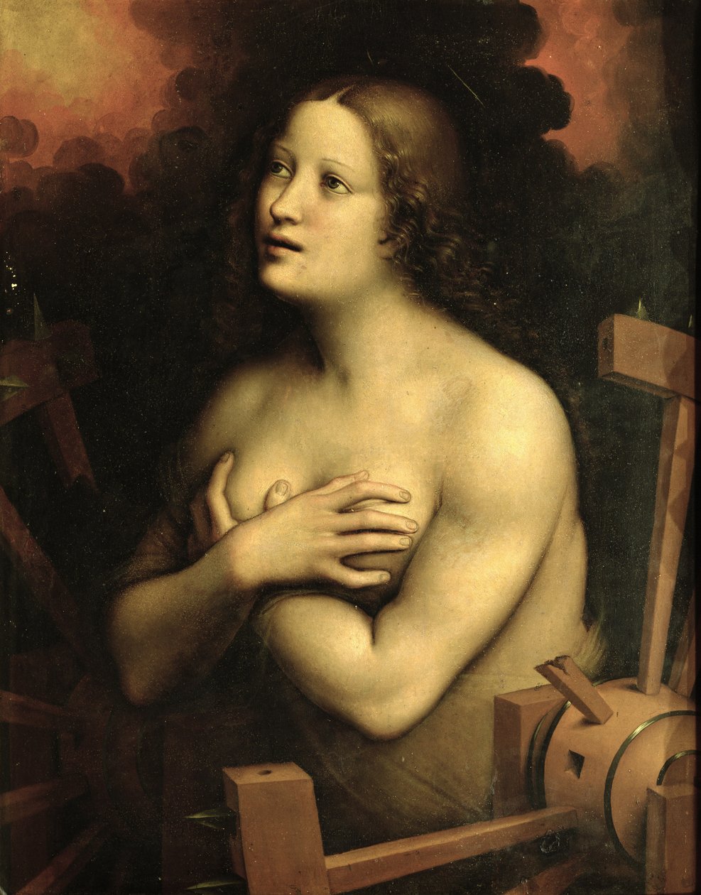 Alexandriai Szent Katalin (olaj, vászon) alkotó: Giovanni Pietro Rizzoli (school of) Giampietrino
