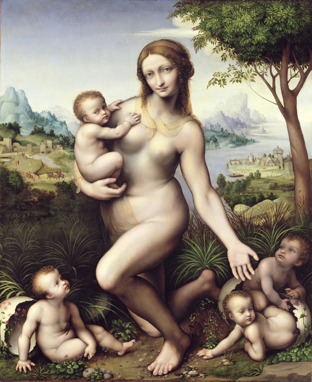 Leda a gyerekeivel alkotó: Giovanni Pietro Rizzoli Giampietrino