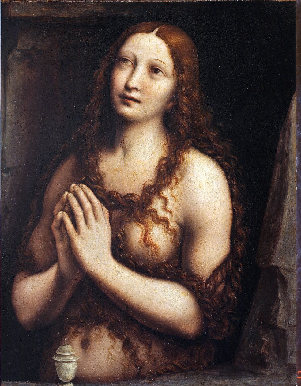 Bűnbánó Mária Magdolna par Giampietrino (16. század 1. fele), 16. század első fele. - Tempera panelen, 49x39 - Állami Ermitázs, Szentpétervár alkotó: Giovanni Pietro Rizzoli Giampietrino