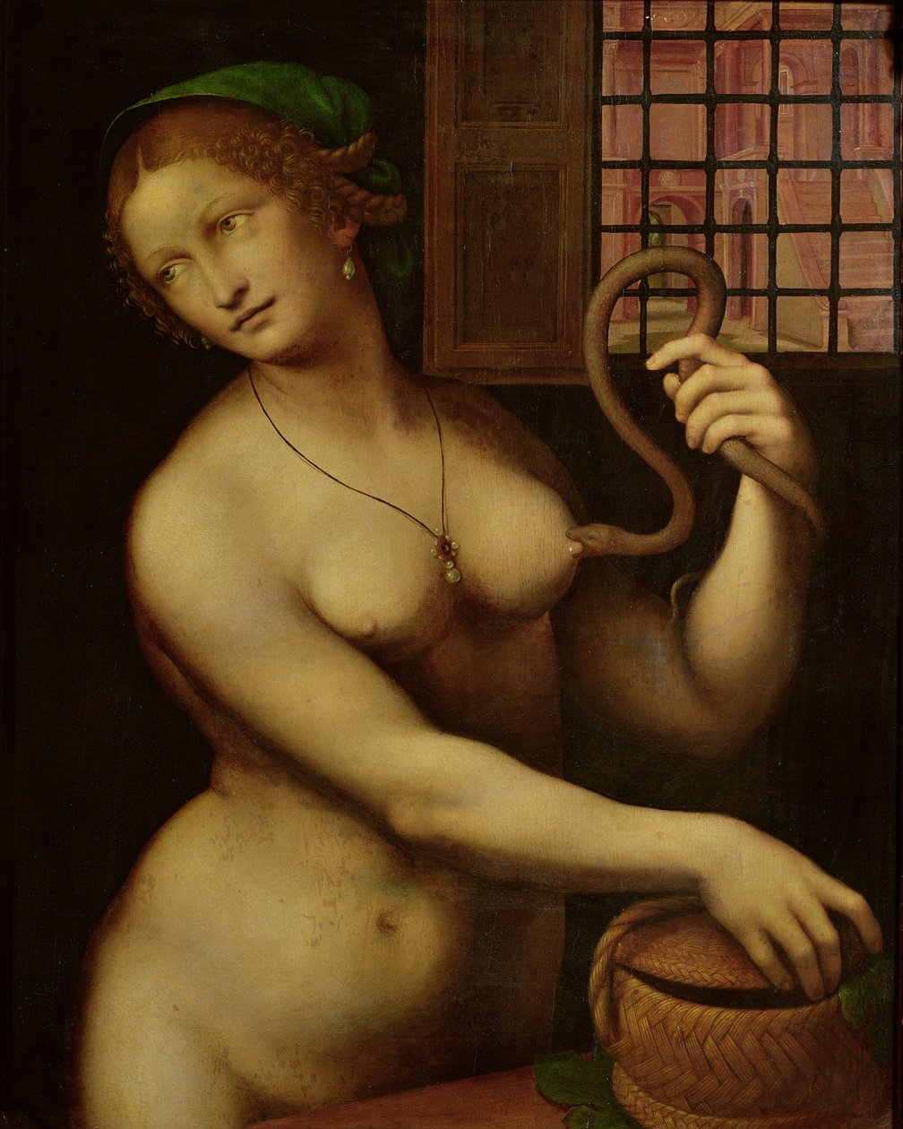 Kleopátra halála (olaj a panelen) alkotó: Giovanni Pietro Rizzoli Giampietrino