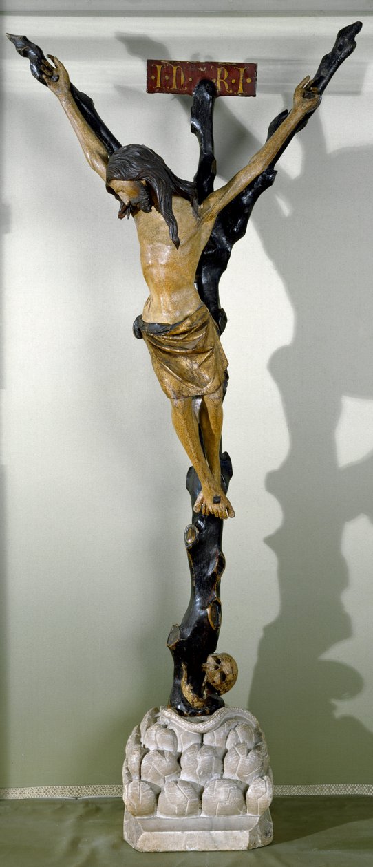 Feszület, Jézus a kereszten. Fa szobor alkotó: Giovanni Pisano