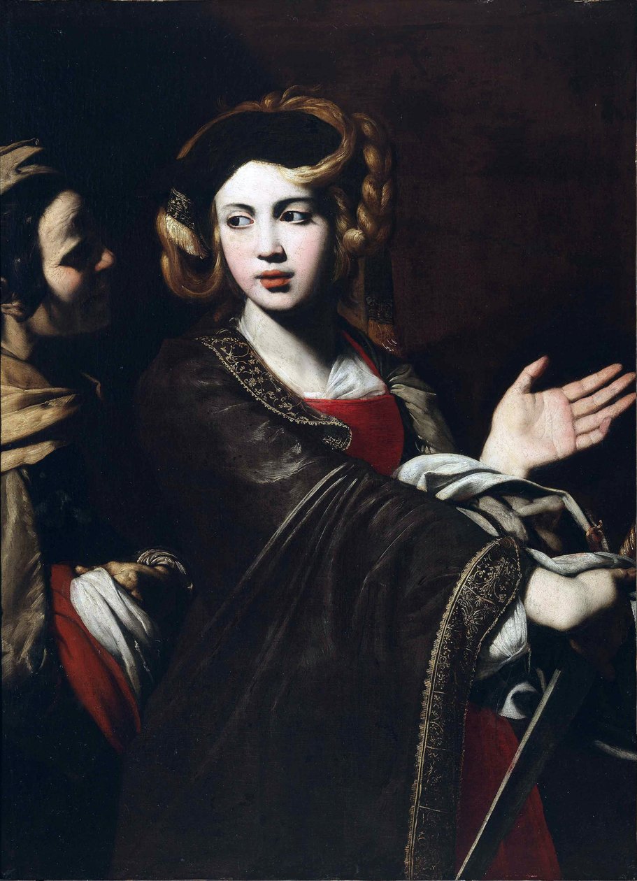 Judit a Holofernész fejével, Ricca, Giovanni (1603-1656 körül). Olaj, vászon, méret: 103x76, kb 1637-1640, Egyházmegyei Múzeum, Salerno alkotó: Giovanni Ricca