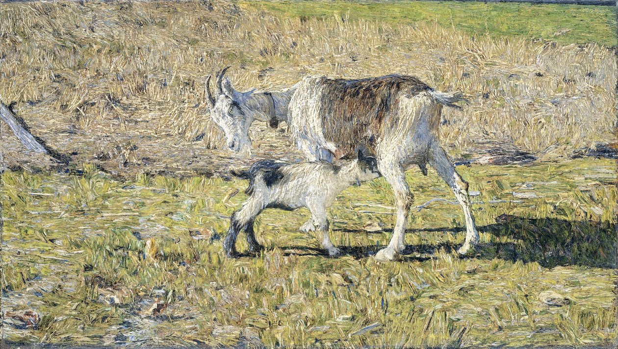 Egy kecske a kölykével alkotó: Giovanni Segantini