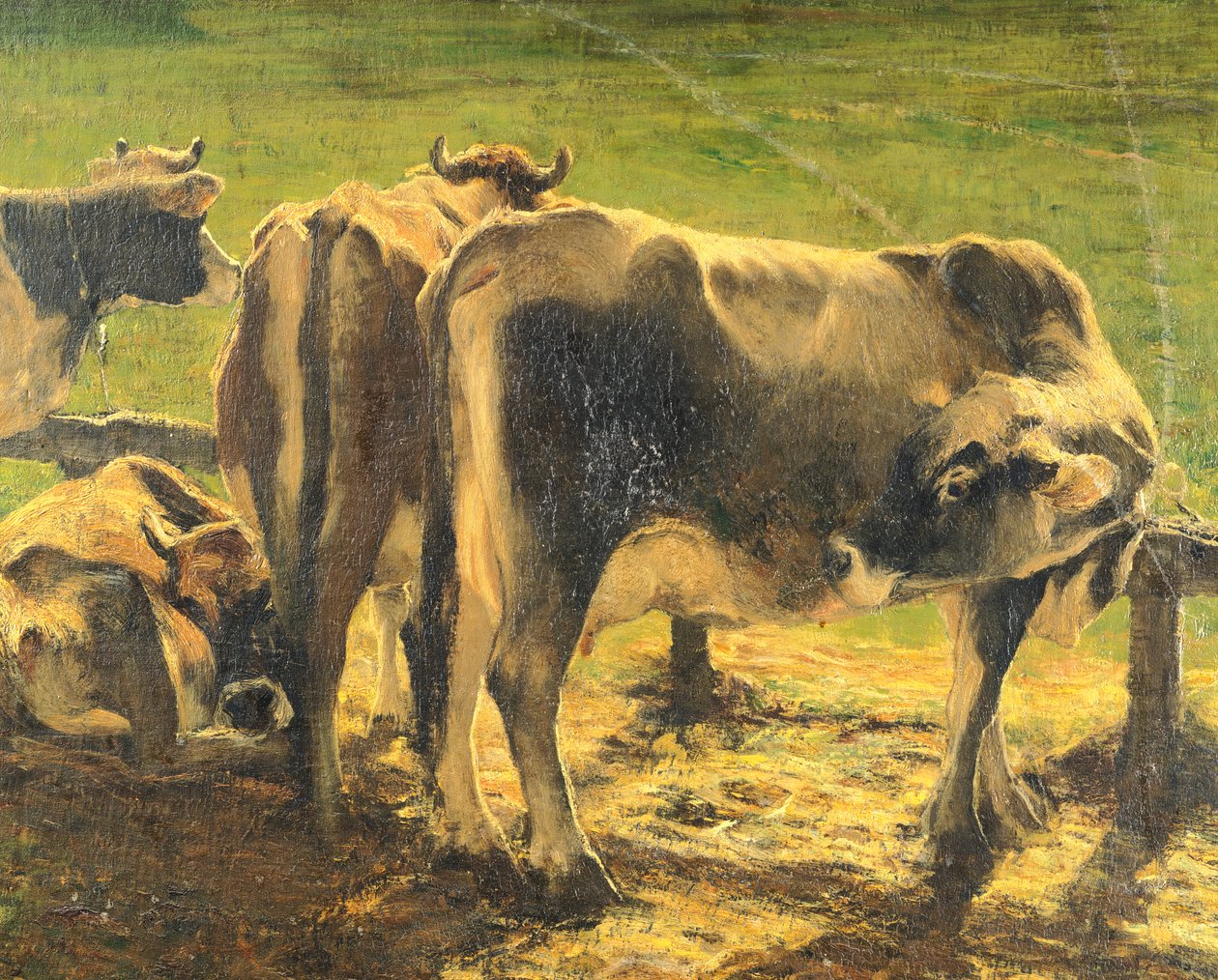 Rúdnál, Giovanni Segantini (1858-1899), olaj, vászon alkotó: Giovanni Segantini