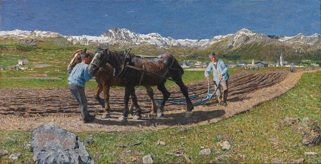A szántás alkotó: Giovanni Segantini