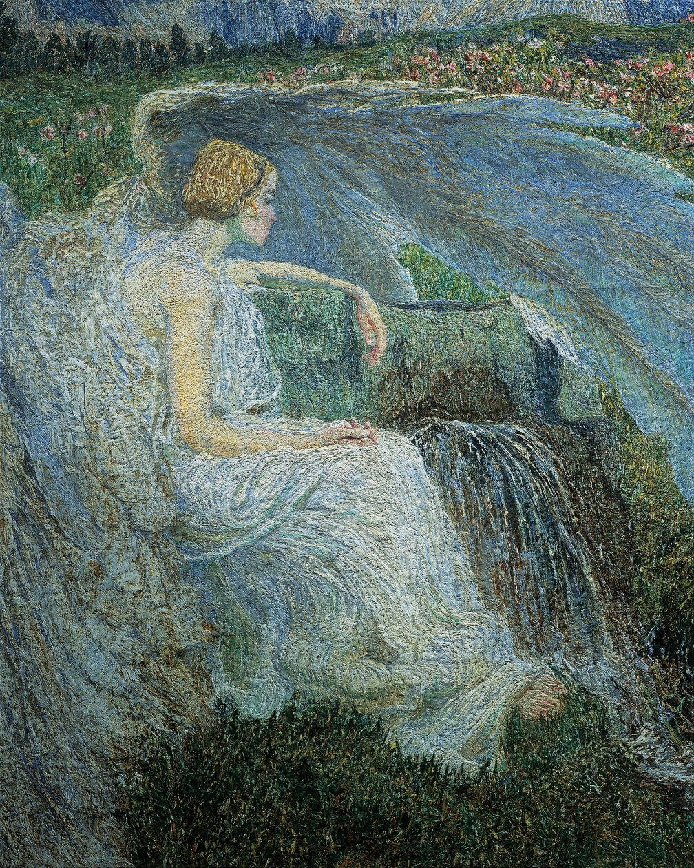 Szerelem az élet forrásánál vagy Szerelmesek az élet forrásainál, Giovanni Segantini, részlet alkotó: Giovanni Segantini