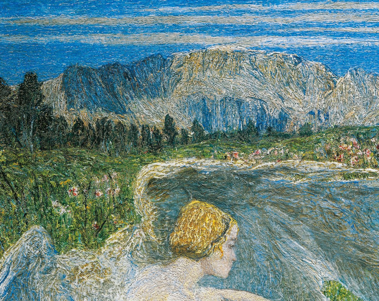 Szerelem az élet forrásánál vagy Szerelmesek az élet forrásainál, Giovanni Segantini, részlet alkotó: Giovanni Segantini