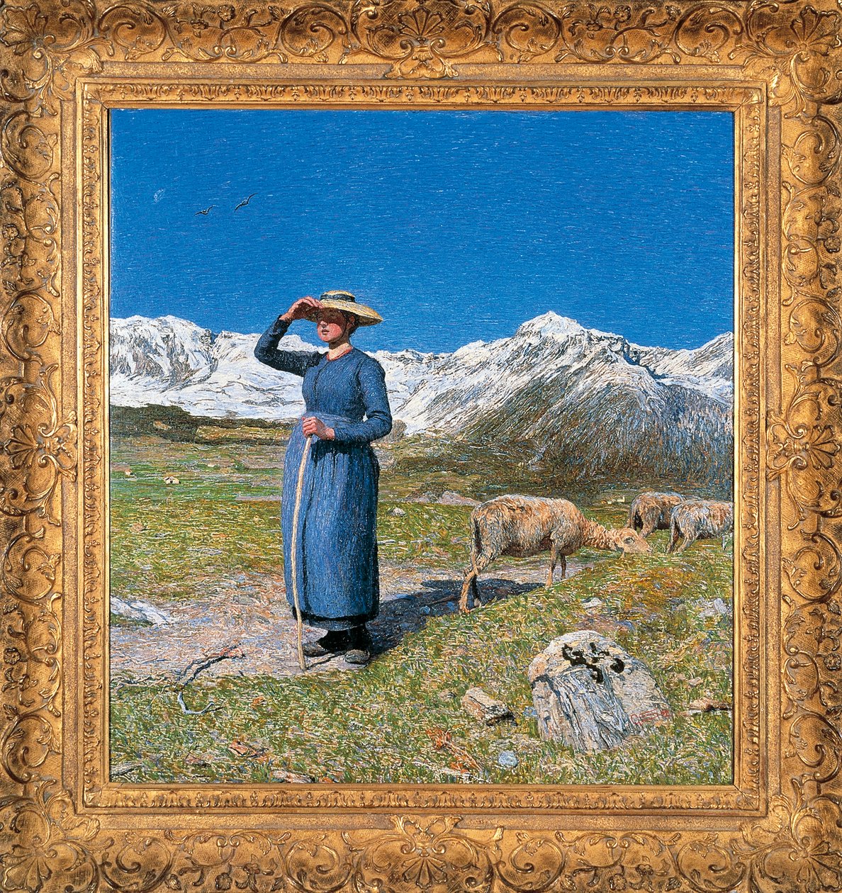Délben az Alpokban alkotó: Giovanni Segantini