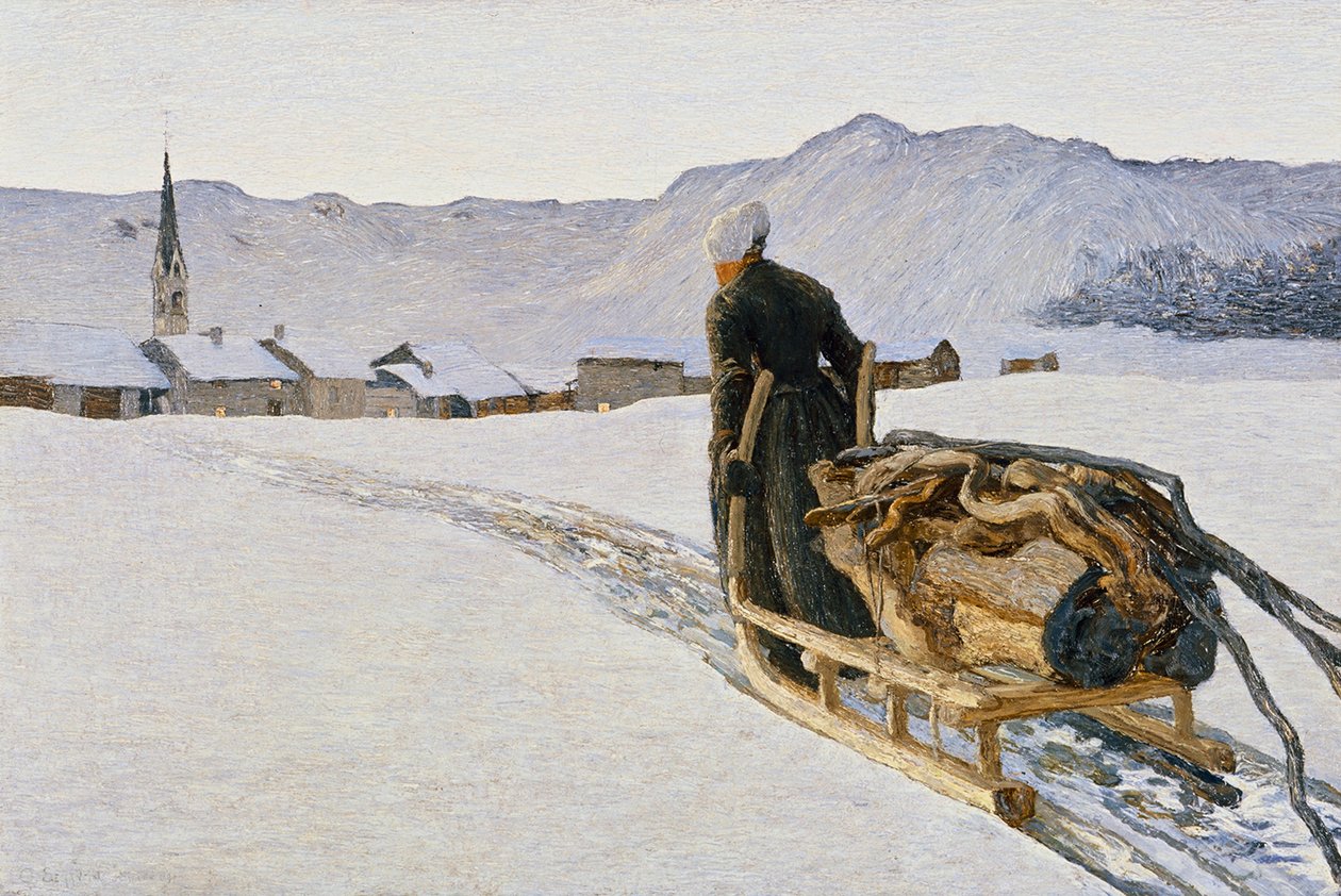 Ritorno dal bosco (Vissza az erdőből) alkotó: Giovanni Segantini