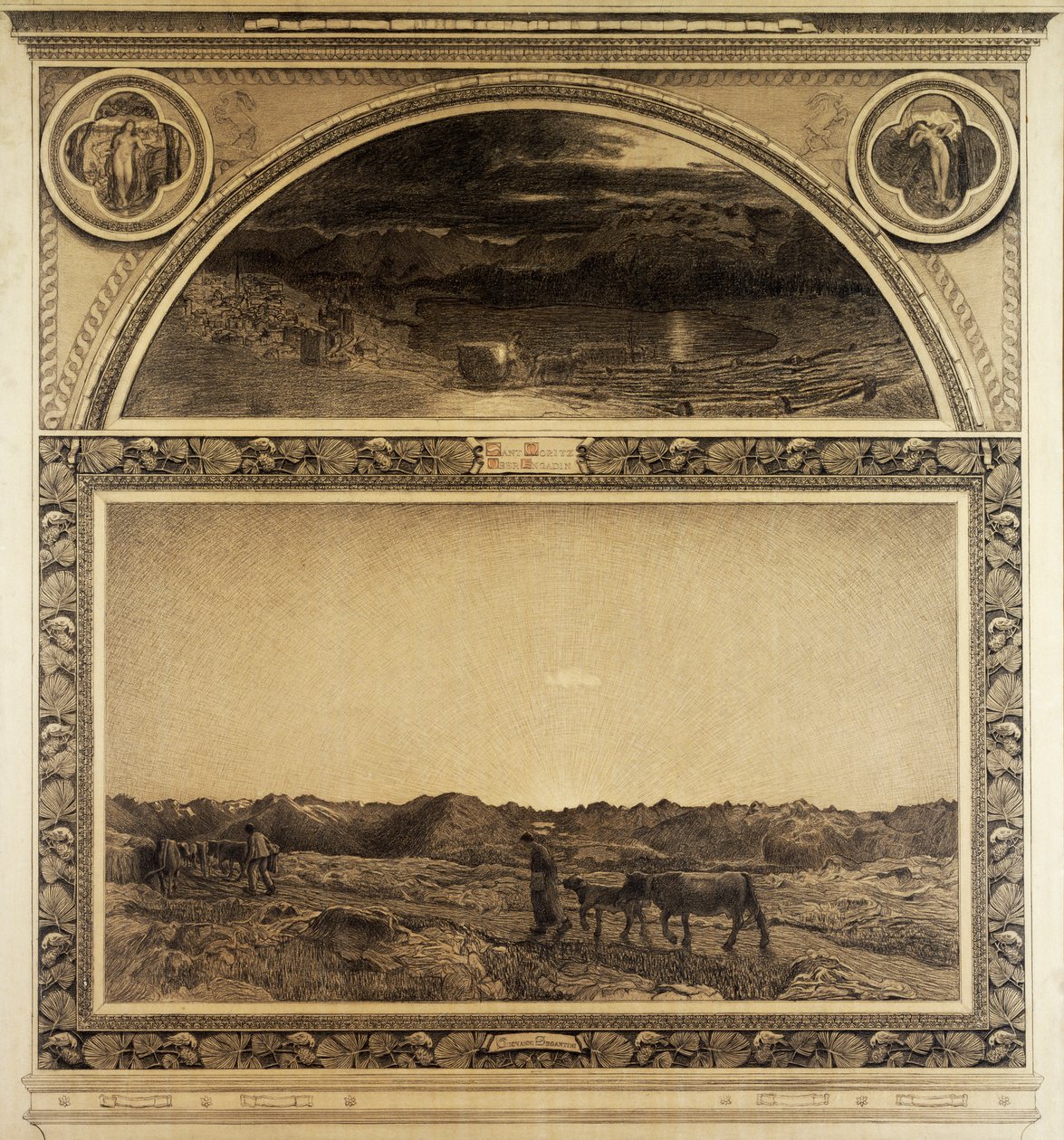 Tanulmány az Alpok Triptichonjához, Természet alkotó: Giovanni Segantini