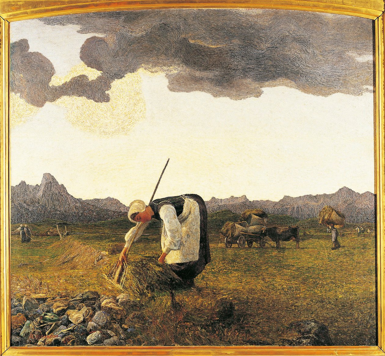 Svájc, Saint Moritz, A szénaszüret alkotó: Giovanni Segantini
