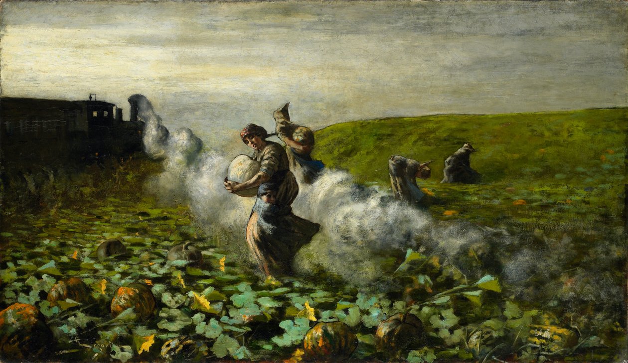A tökszüret, 1897 alkotó: Giovanni Segantini