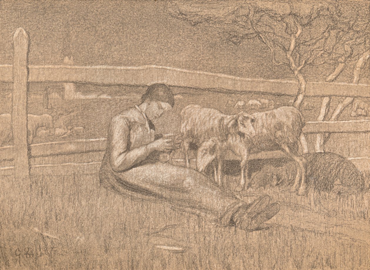 A pásztorlány, 1888 alkotó: Giovanni Segantini