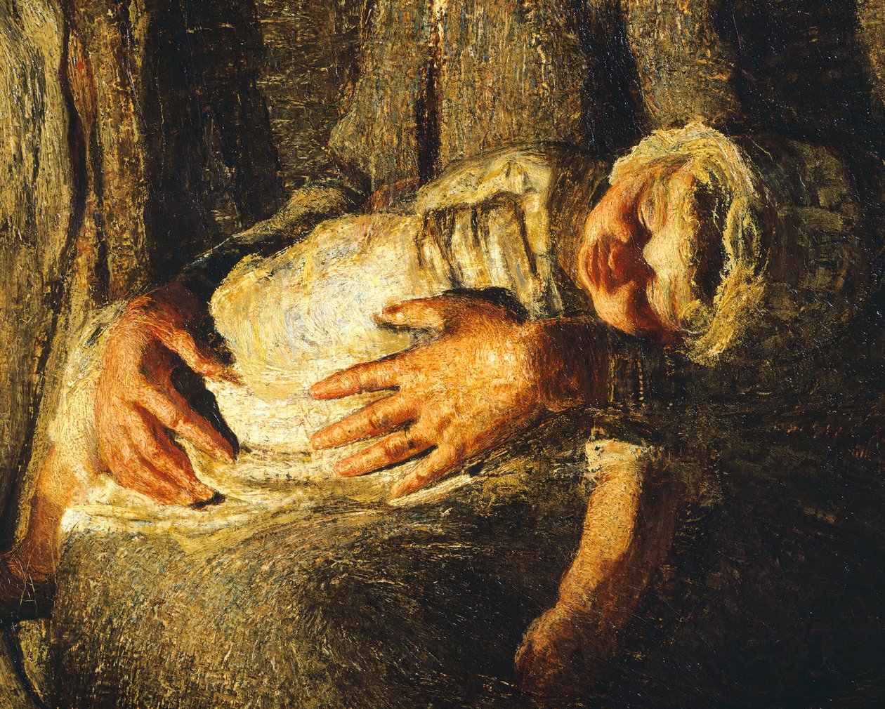 A két anya, Giovanni Segantini, részlet alkotó: Giovanni Segantini
