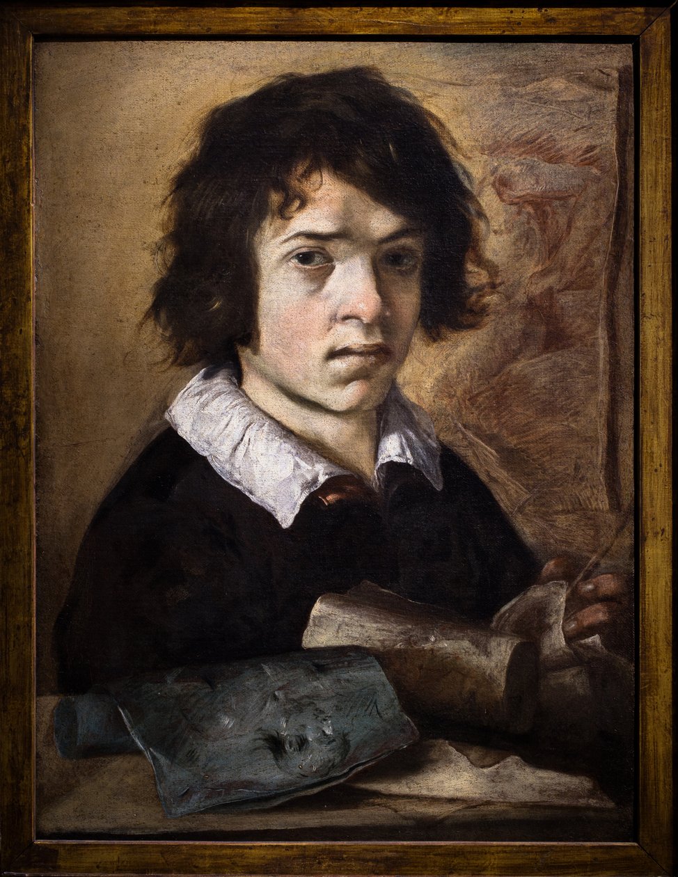Egy fiatal rajzoló portréja alkotó: Giovanni Serodine