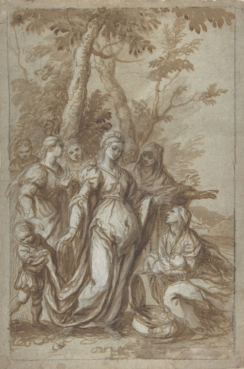 Mózes megtalálása, kb. 1671. alkotó: Giovanni Stefano Danedi