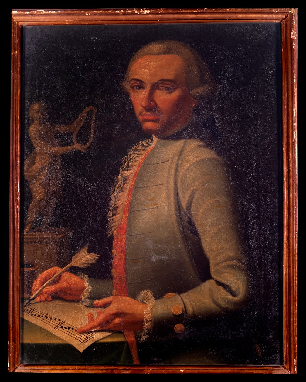 Christian Joseph Lidarti (1730-1793) osztrák zeneszerző és hárfaművész portréja Giovanni Stella festménye. 18. század. Bologna, Polgári Múzeum Bibliográfiai Múzeum alkotó: Giovanni Stella
