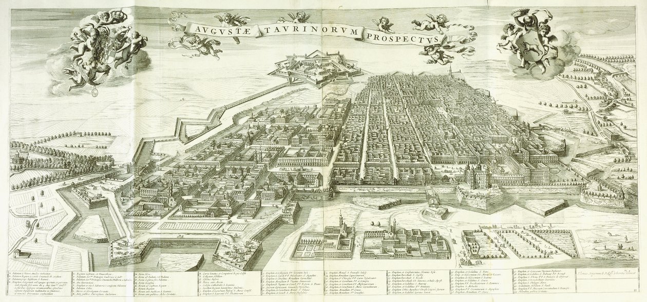Torino látképe, 1672 alkotó: Giovanni Tommaso Borgonio