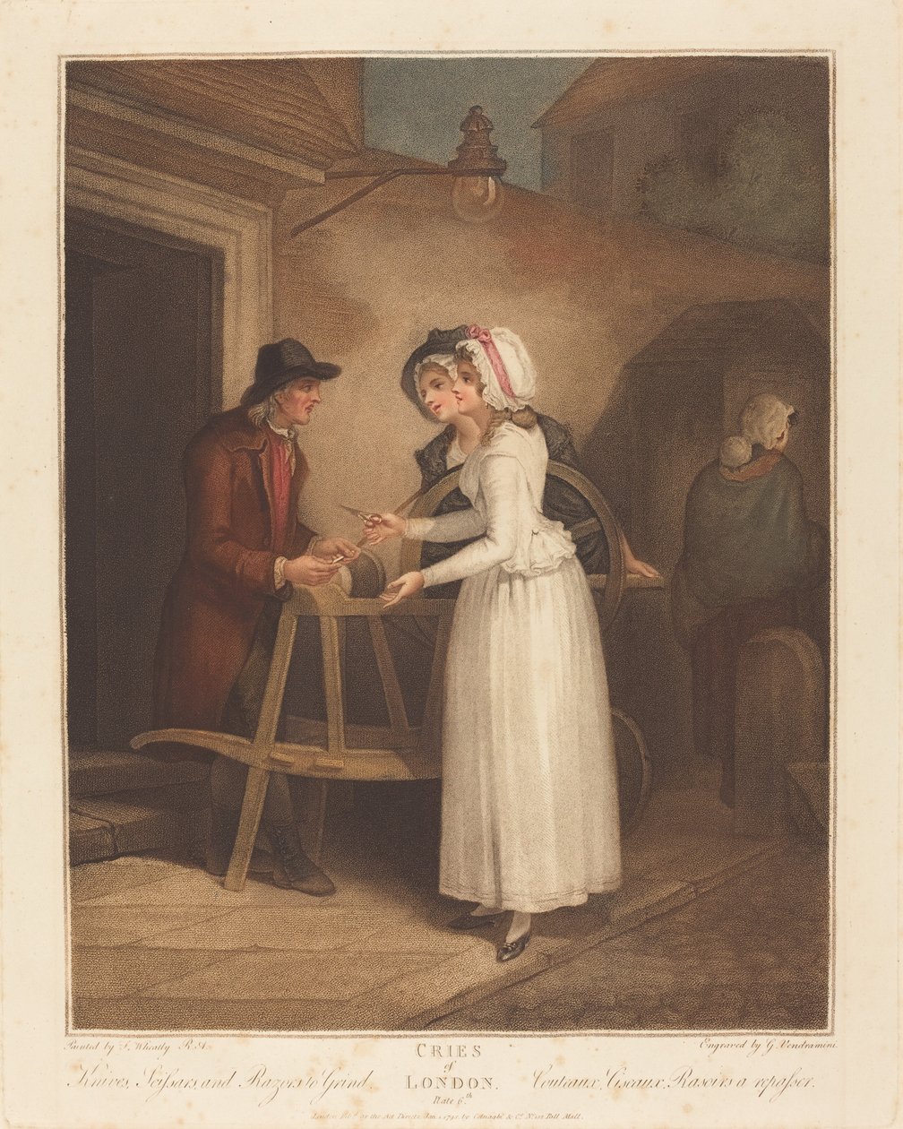 Kések, olló és borotva csiszoláshoz alkotó: Giovanni Vendramini after Francis Wheatley