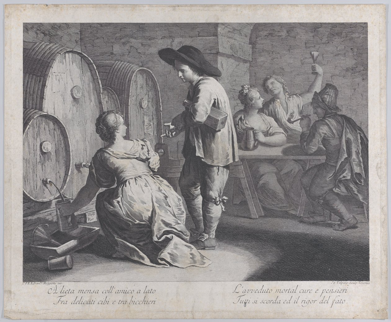 Egy pultoslány töltőbögrék..., 1760-70. alkotó: Giovanni Volpato
