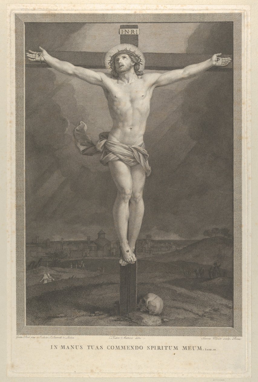 A kereszten megfeszített Krisztus, a tövénél koponya, kb. 1770-1803. alkotó: Giovanni Volpato