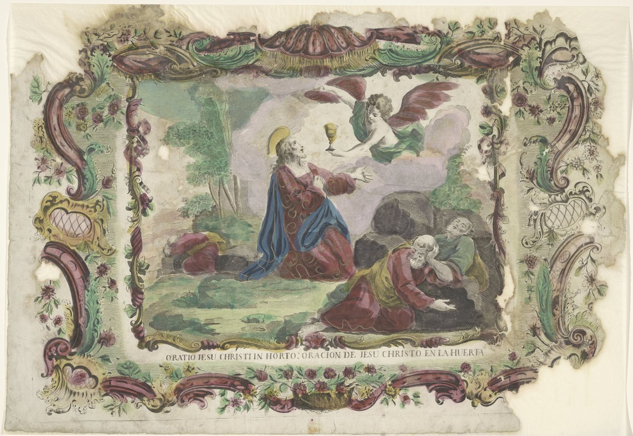 Christus a Gecsemáné kertjében Oratio Jesu Christi a kertben: Jézus Krisztus imája a kertben (cím a tárgyon) alkotó: Giovanni Volpato