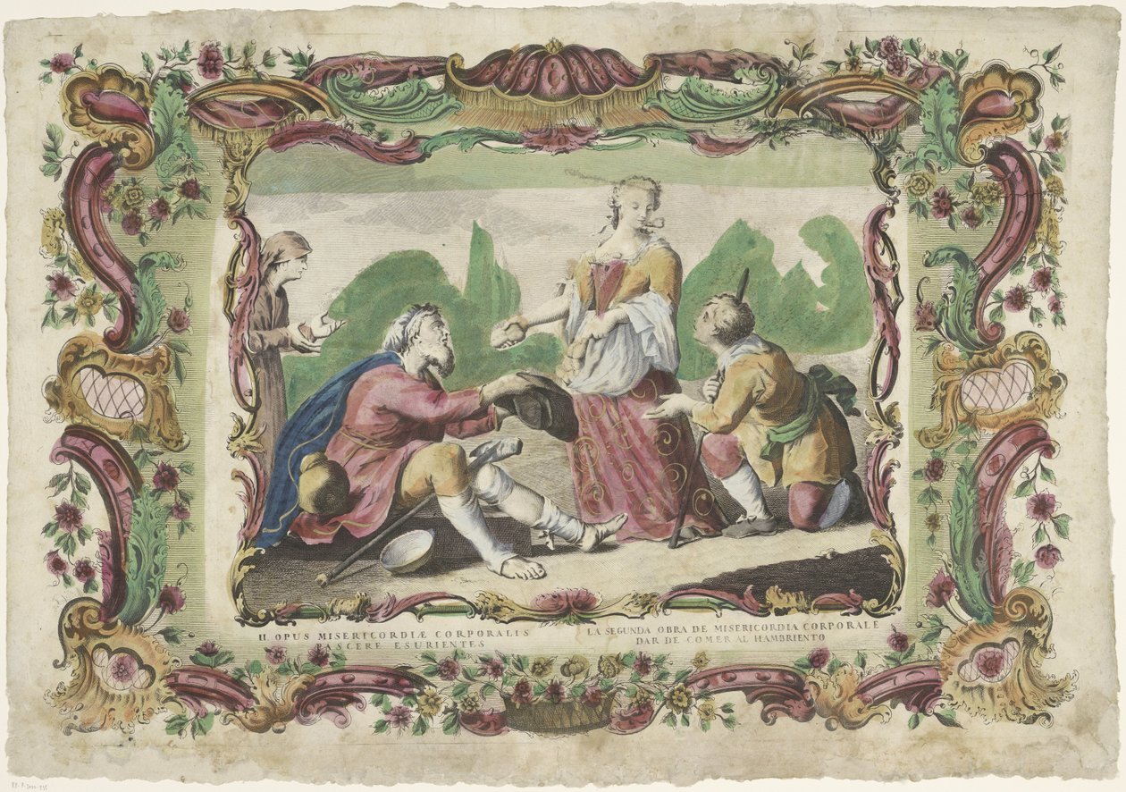 Éhezők etetése II. opus misericordiae corporalis / La segunda obra de misericordia corporale (cím a tárgyon) The Works of Mercy (sorozat címe) alkotó: Giovanni Volpato