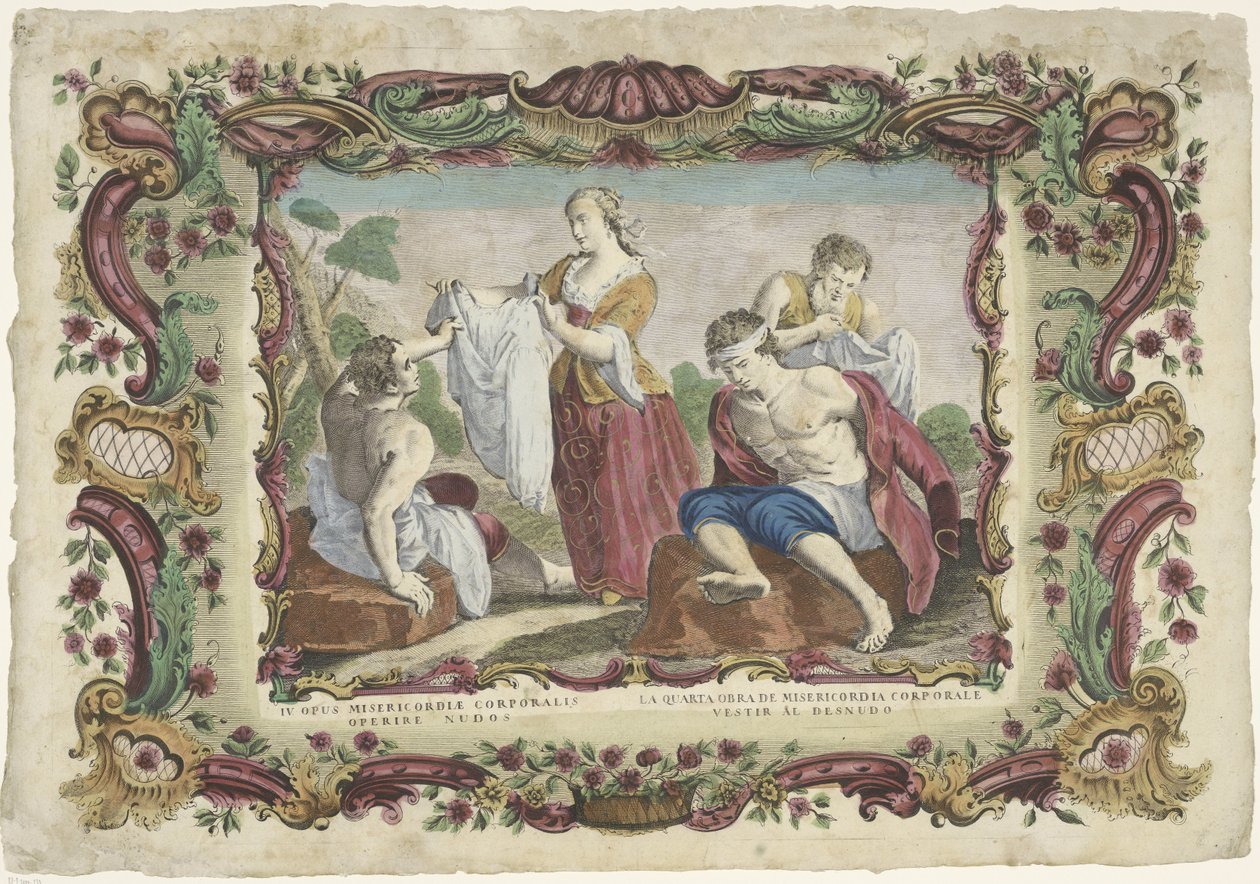 Az aktok öltöztetése IV opus misericordiae corporalis / La quarta obra de misericordia corporal (...) (cím a tárgyon) The Works of Mercy (sorozat címe) alkotó: Giovanni Volpato