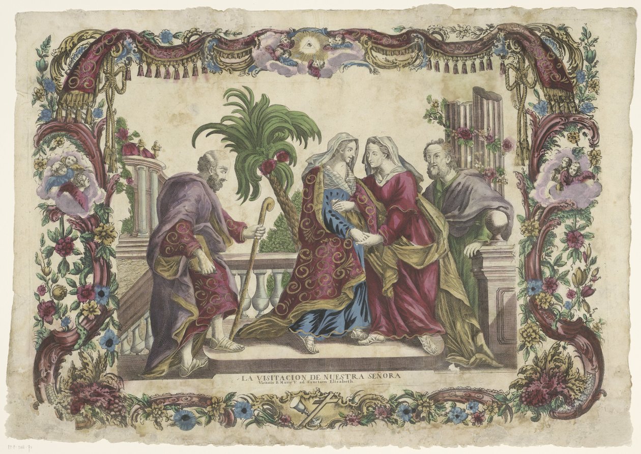 Látogatás La visitacion de nuestra señora / B. Marie V. látogatása Szent Erzsébetnél (sorozat címe) alkotó: Giovanni Volpato