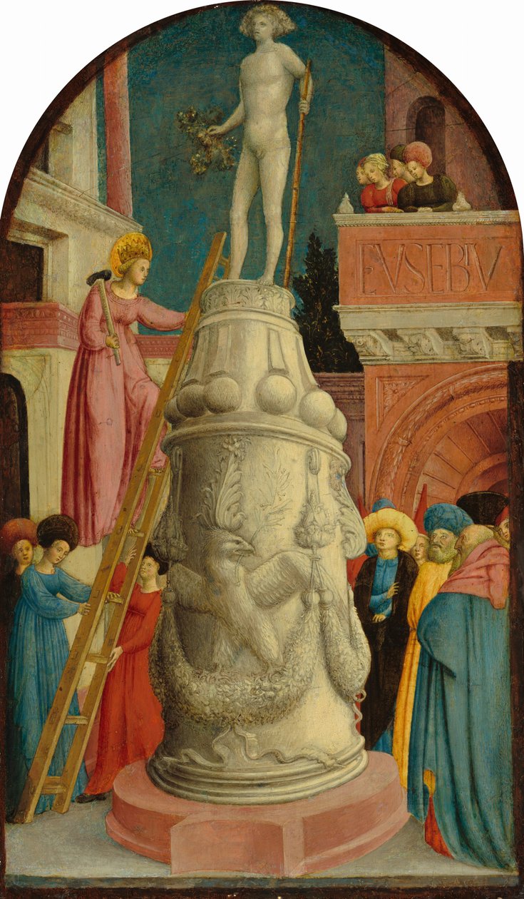 Szent Apollónia elpusztítja a pogány bálványokat, c. 14421445. alkotó: Giovanni d