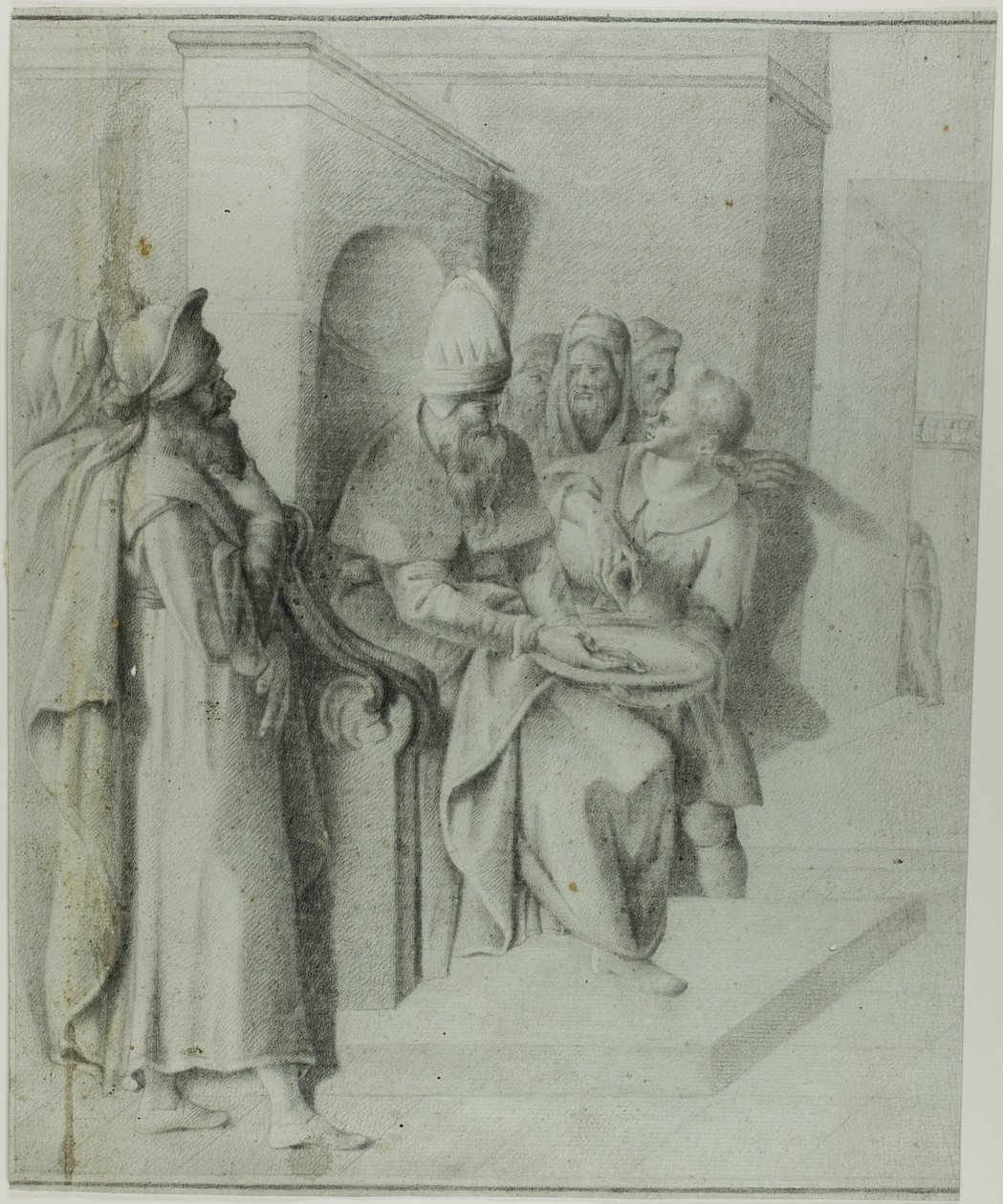 Pilátus kezet mos, Krisztust elvezetik: bal rész alkotó: Giovanni da Bologna