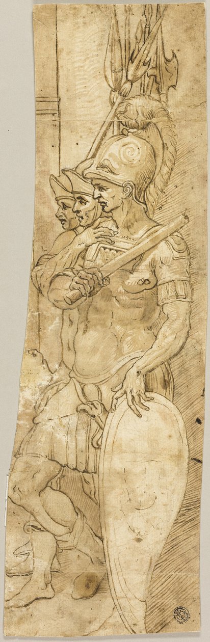 Három római katona alkotó: Giovanni da Bologna