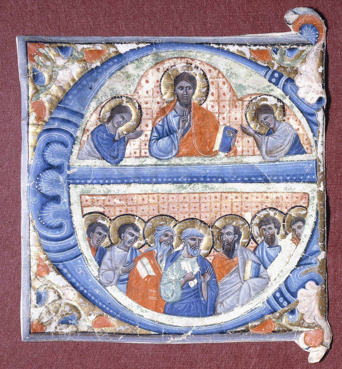 Krisztus megáldja az apostolokat, 1260-1270 körül alkotó: Giovanni da Gaibana