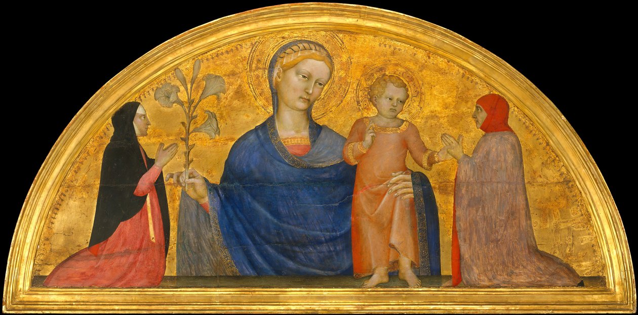 Madonna és gyermeke adományozókkal, kb. 1365. alkotó: Giovanni da Milano