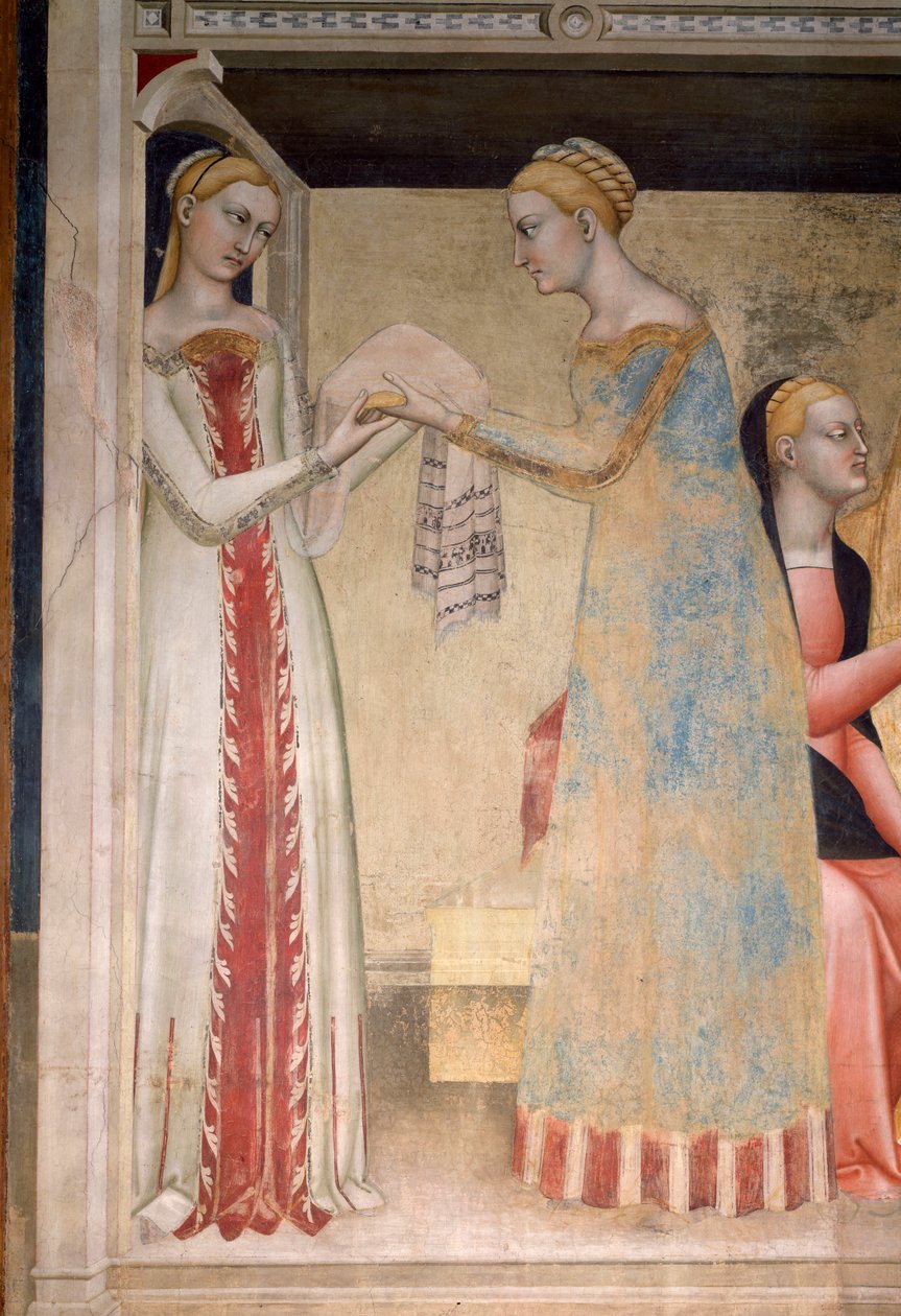 A Szűz élete: Mária születése, részlet (Freskó alkotó: Giovanni da Milano