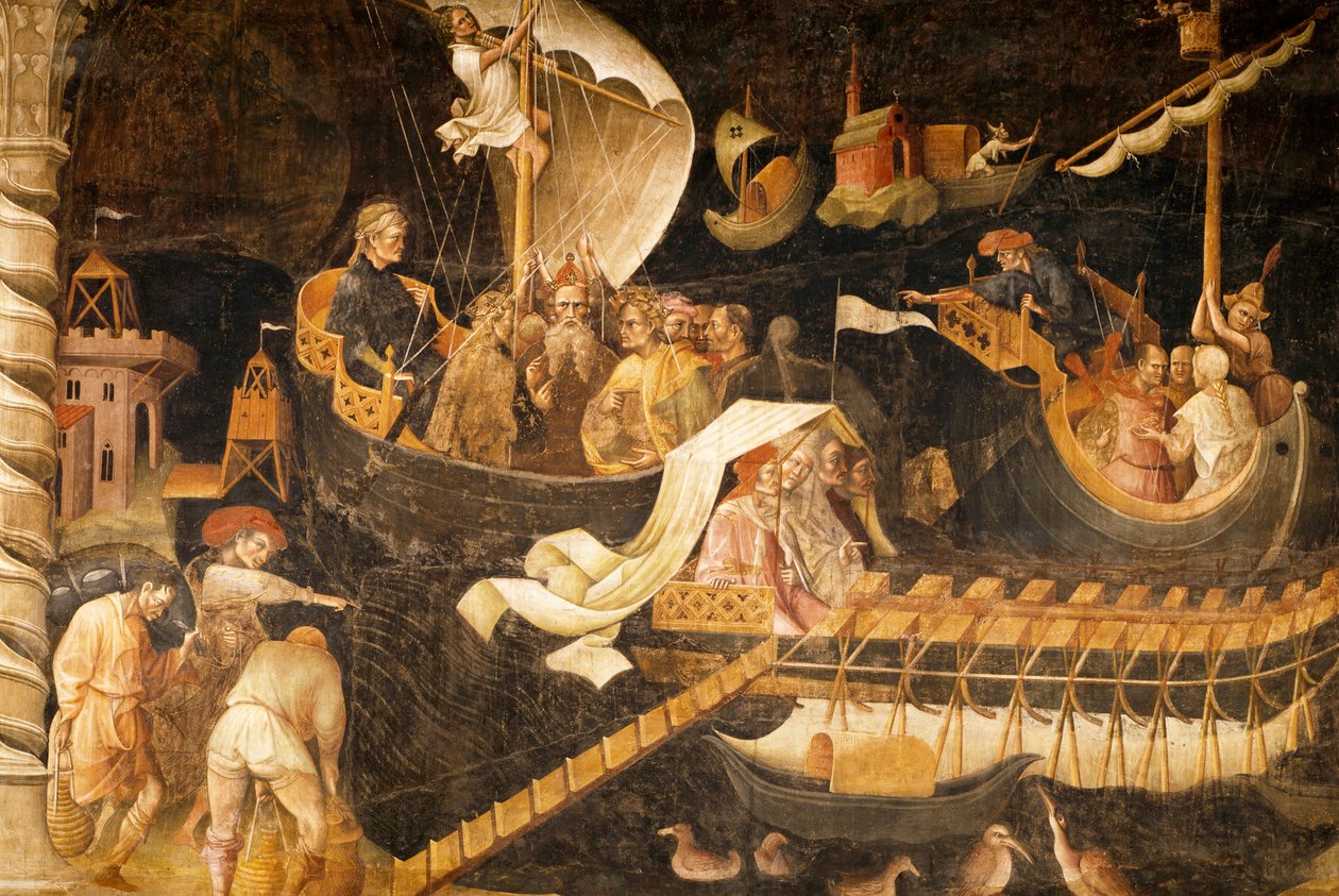 Mágusok indulása, jelenet a Journey of Magi ciklusból, 1420 körül (freskó) alkotó: Giovanni da Modena