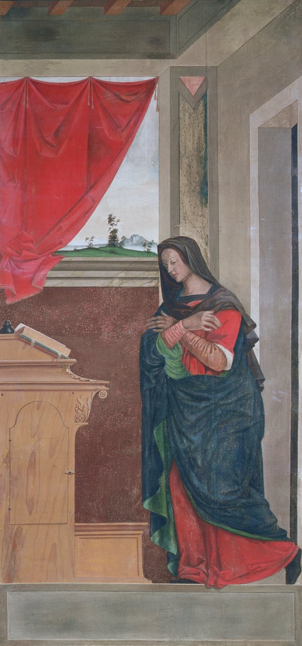 Szűz Angyali üdvözlet, Angyali üdvözlet tábla, amely eredetileg a vicenzai San Bartolomeo-i orgona egyik külső redőnyét képezte (tempera vásznon) (lásd: 183650) alkotó: Giovanni de