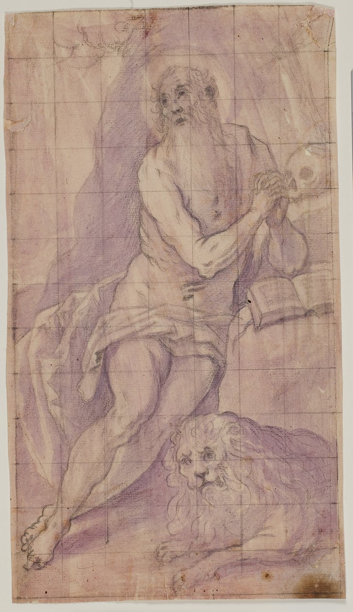 Szent Jeromos a vadonban alkotó: Giovanni de Vecchi