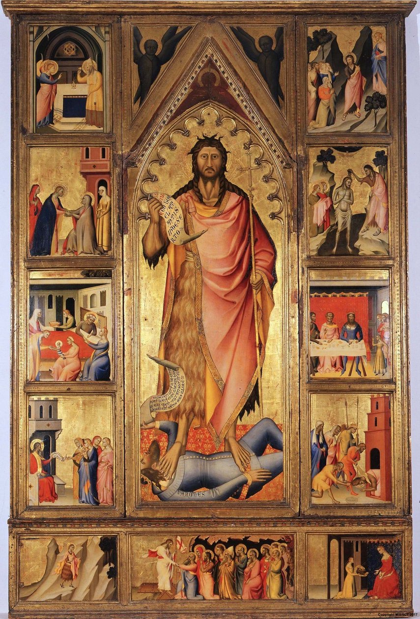 Keresztelő oltárkép alkotó: Giovanni del Biondo