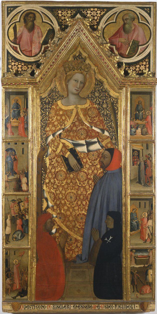 Szent Katalin élete jeleneteivel, 14. század vége alkotó: Giovanni del Biondo