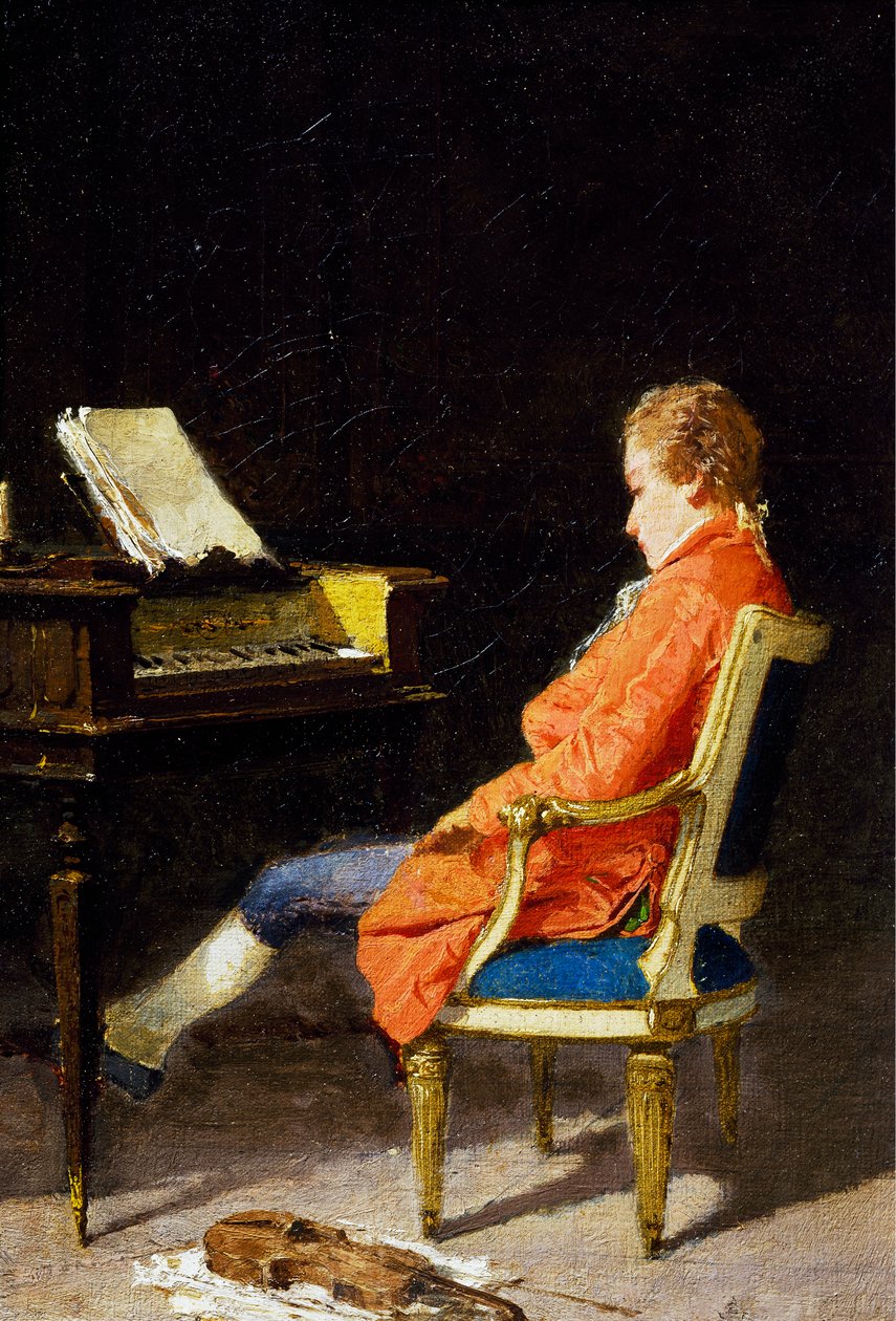 Wolfgang Amadeus Mozart (1756-1791) portréja alkotó: Giovanni del Re