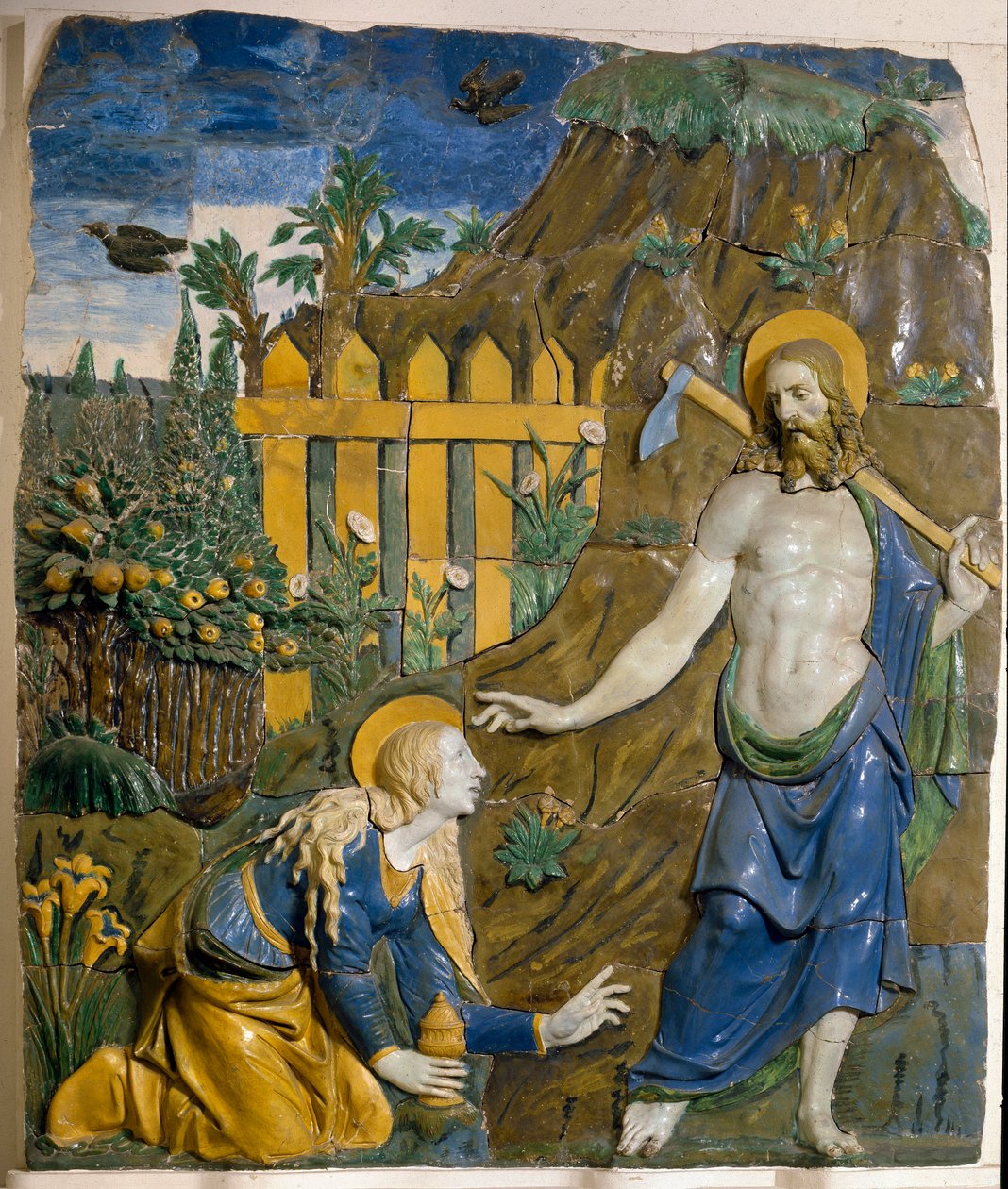 Noli Me Tangere kerámia dombormű, Giovanni della Robbia (1469-1529) Firenze, Bargello Nemzeti Múzeum alkotó: Giovanni della Robbia