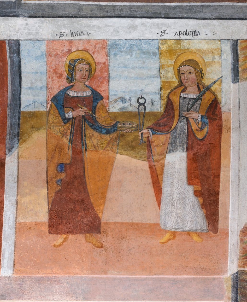 Szent Lucy és Szent Apollónia alkotó: Giovanni di Cherasco Botoneri