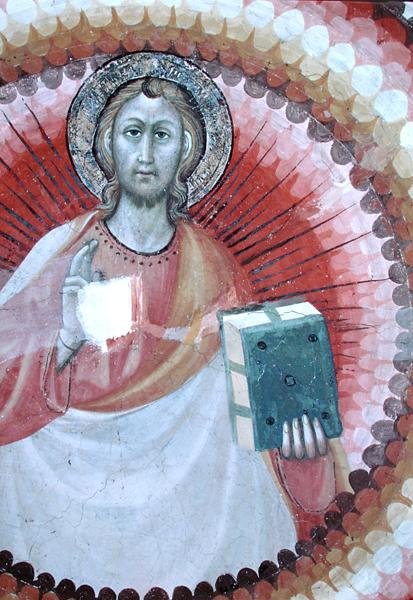 Krisztusi áldás (freskó) alkotó: Giovanni di Corraduccio
