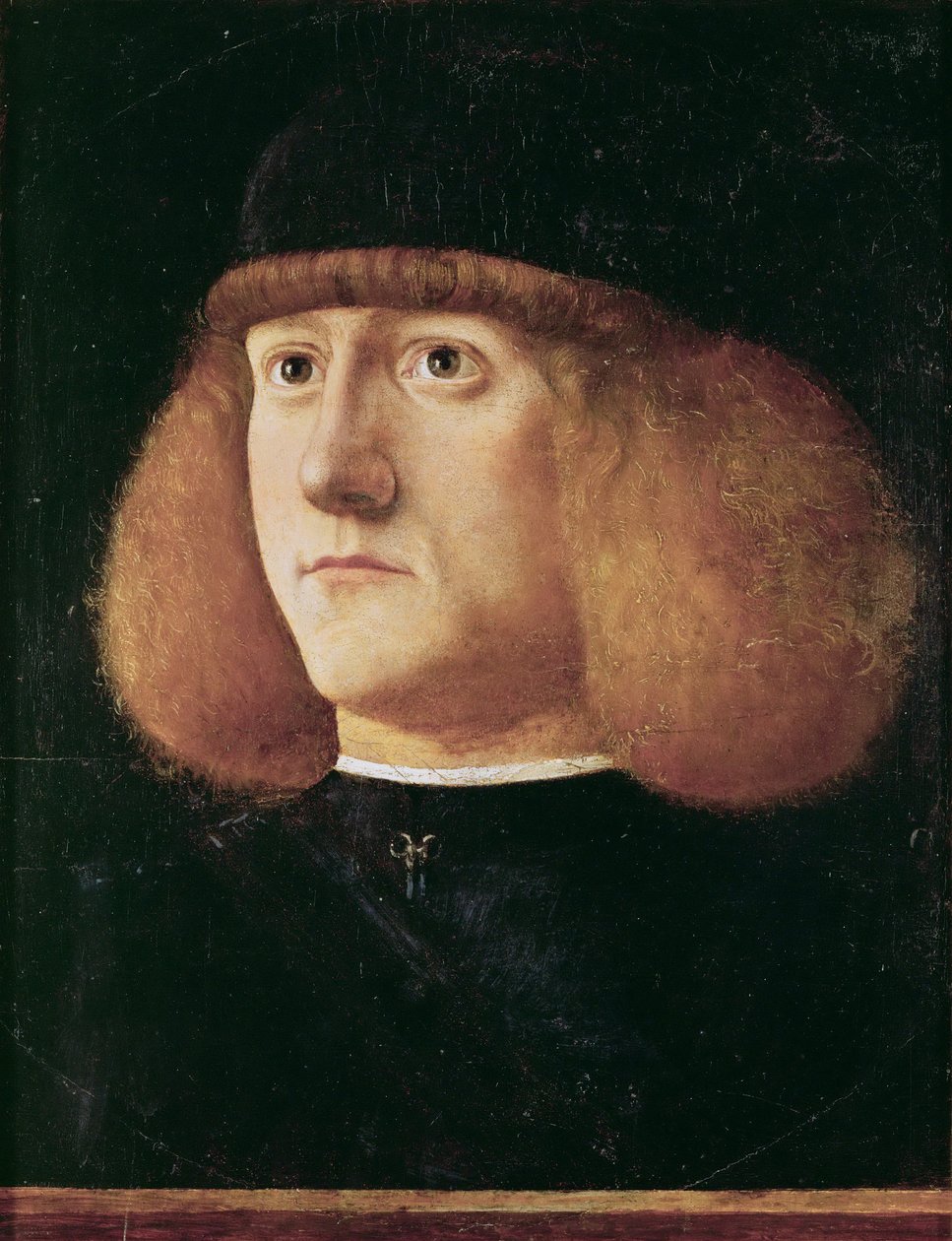 Reneszánsz : Egy fiatal férfi portréja par Mansueti, Giovanni di Niccolo (kb. 1465-1527), c. 1500. Olaj, fa, 29,7x22,3. Művészettörténeti Múzeum, Vienne alkotó: Giovanni di Niccolo Mansueti