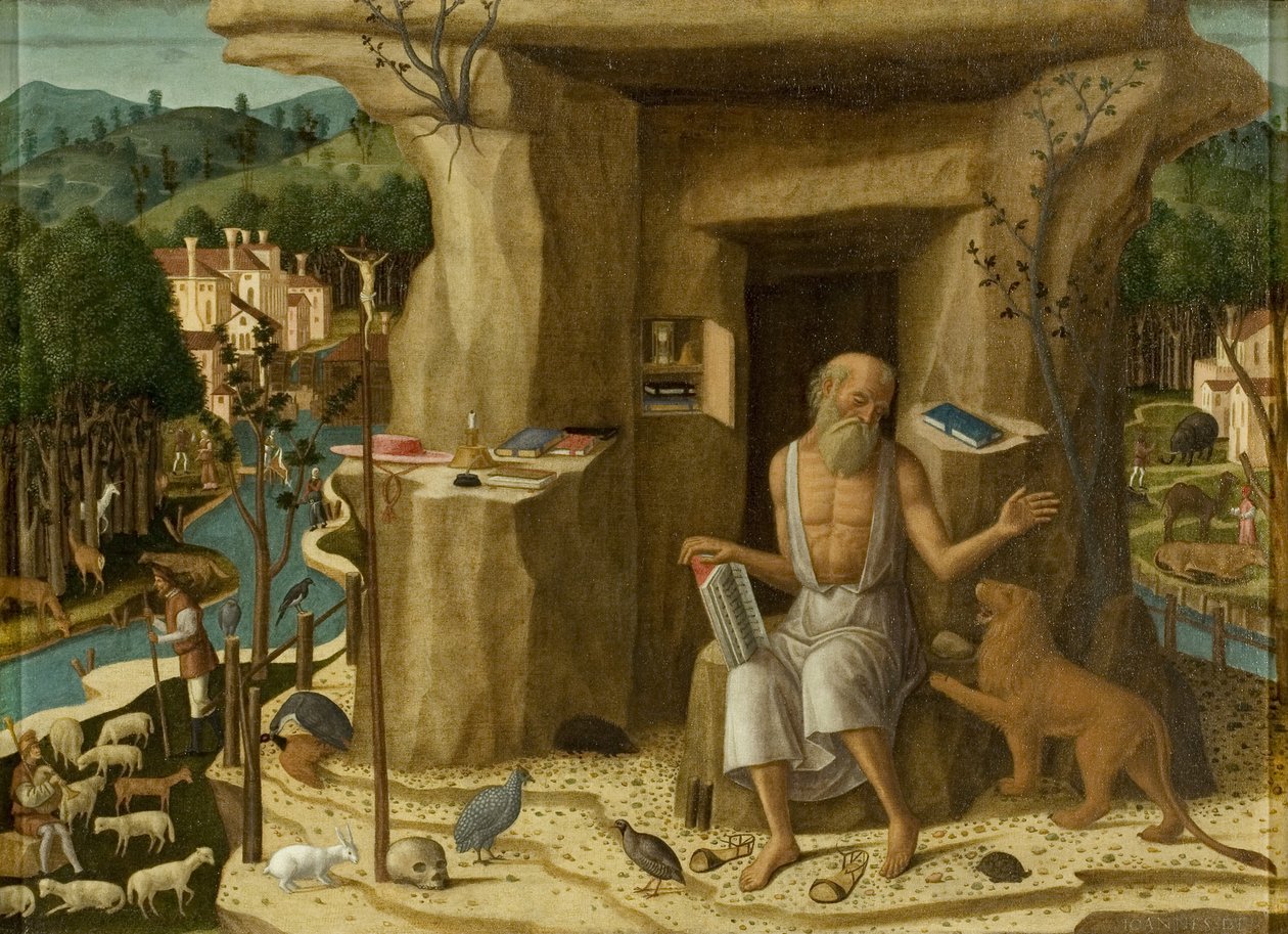 Szent Jeromos egy tájban (olaj, vászon) alkotó: Giovanni di Niccolo Mansueti